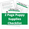 New Puppy Shopping Checklist | Printable Pet Checklist | New Pet Checklist | New Puppy Checklist | Available In 4 Colors