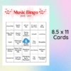 Music Bingo with songs from 2000-2021, Singo Bingo Cards, Bingo Game - Image 2