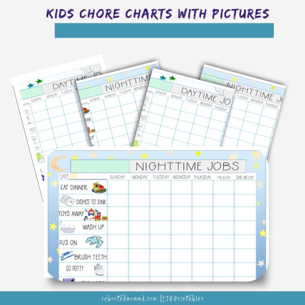 Kids' Chore Charts with Pictures