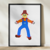 Smiling, friendly farm scarecrow - Halloween - children - svg, png, pdf, eps - graphic design, clip art- instant download - Image 2
