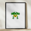Smiling, cute kids happy green frog - svg, png, pdf, eps - graphic design, clip art- instant download - Image 2