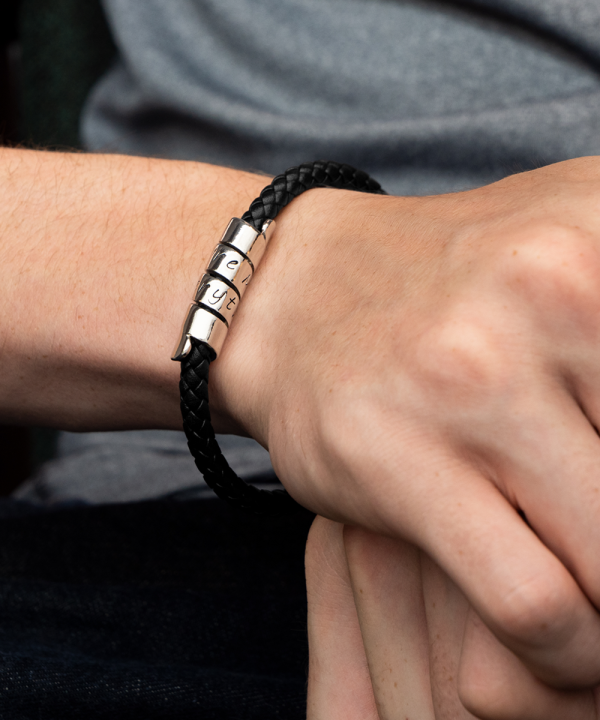 Dramatic Landscape, Sky and Forest Keepsake Leather Bracelet - mens bracelet - Image 2