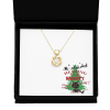 Funny Memory Not Naughty Gold Heart Knot Necklace