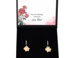 Dad to Daughter Keepsake Classic Sunflower Earrings