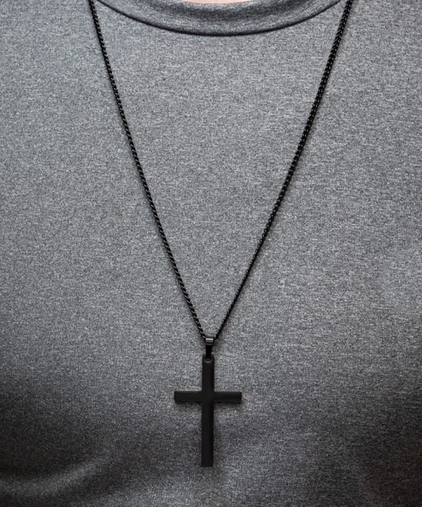 Classic Brass Cross Necklace, Christian, Faith Gift Jewelry - Image 4