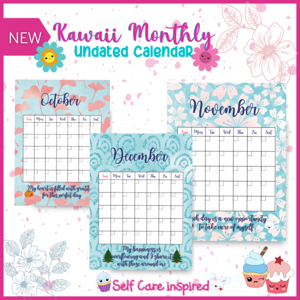 Kawaii Monthly Calendar - Undated - Image 5