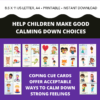 Help Children make good calming down choices with coping cue cards