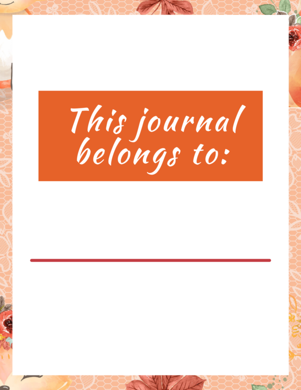 Fall Gratitude 7 day Journal - Image 3