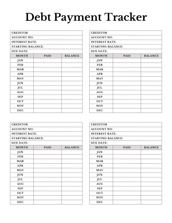 Printable Debt Snowball Tracker, Debt Payoff Tracker, Student Loans, Credit Card, Mortgage, Ramsey Baby Steps - Image 3