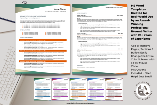 Functional Format Resume Template for Career Change | Combination CV Resume for MS Word | Attractive & ATS Friendly - Image 3