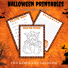 Printable Halloween Games| Halloween party games| Printable Games| Halloween Games| Halloween coloring|Instant Download - Image 2