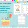 Birthday Parties Printable Bundle| Birthday Calendar Planner| 12 Birthday Games| Birthday Todo List Planner - Image 2