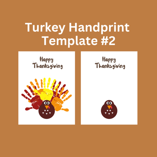 Sample of Template 2 of Thanksgiving Handprint