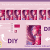 DIGITAL Planner COVER KIT | Self-Love Strawberry Cover Kit : 4 Designs - Covers, Papers, Coils, Buttons, Clasps, Mix & Match Commercial Use - Image 2