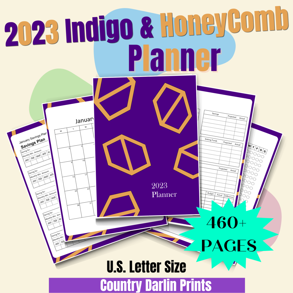 2023 Indigo and Honeycomb Planner - Inspired Fun