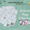 Undated Print PLANNER, Elephant Energy Oracle Card Planner, 12 Monthly Pages, 3 Card Spreads, 12 Zodiac Pages, US Letter, 31 Pages - Image 2