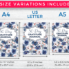 30 Day Gratitude Journal & Affirmations Printable (Floral Blue) - Image 2