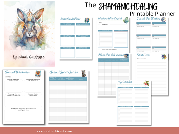 Shamanic Tools Planner, PRINTABLE, Daily Planner, Healing Planner, Rituals Planner, Essential Oil, Spirit Animals, Spirit Guides, Holistic - Image 2