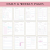 Personal Planner Bundle | Daily Planner | Daily Journal | Habit Tracker | Self Care Planner | Letter | A4 | A5 | PDF | Printable Planner | Digital Planner - Image 2