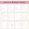 Personal Planner Bundle | Daily Planner | Daily Journal | Habit Tracker | Self Care Planner | Letter | A4 | A5 | PDF | Printable Planner | Digital Planner - Image 2