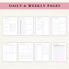 Printable Planner | Daily Planner | Weekly Planner | Habit Tracker | Monthly Planner | Letter | A4 | A5 | PDF | Printable Planner | Digital Planner - Image 2