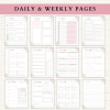 Productivity Planner Bundle | Daily Planner | Weekly Planner | Habit Tracker | Goal Planner | US Letter | PDF | Printable Planner | Digital Planner - Image 2