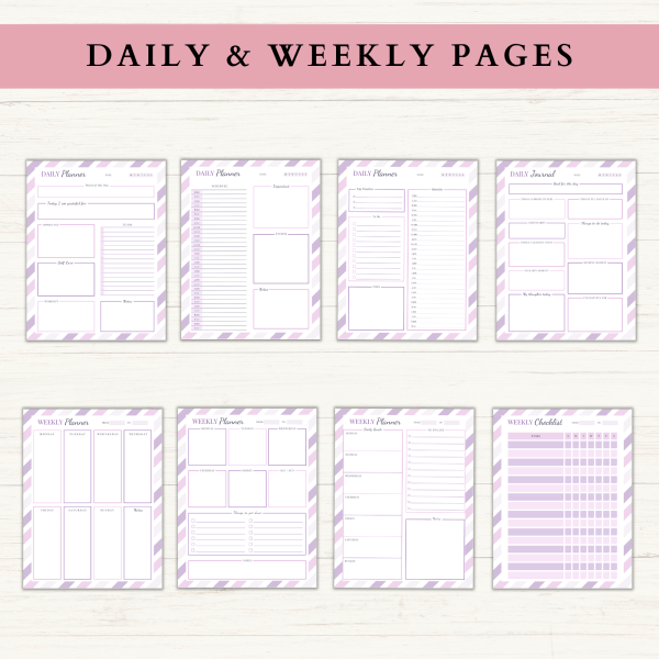 Printable Planner | Daily Planner | Weekly Planner | Habit Tracker | Monthly Planner | US Letter | Printable Planner | Digital Planner - Image 2