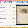 Vintage Flower DIGITAL NOTEBOOK, Goodnotes, Notability, Xodo, iPad Notebook, Digital Scrapbooks, 6 Sections, Vintage Scrapbook, Vintage Notebooks - Image 4
