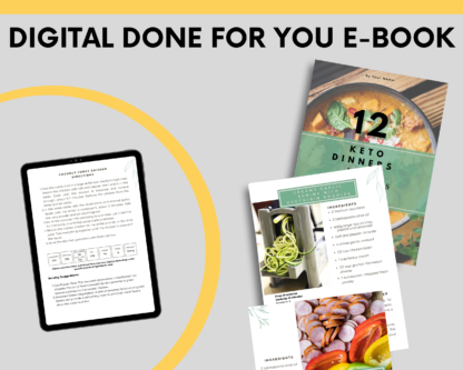 Keto Recipe eBook Canva Template | PLR Editable Guide | Resell Rights | Commercial Use | Life Coaching Resource | Done For You Lead Magnet - Image 2
