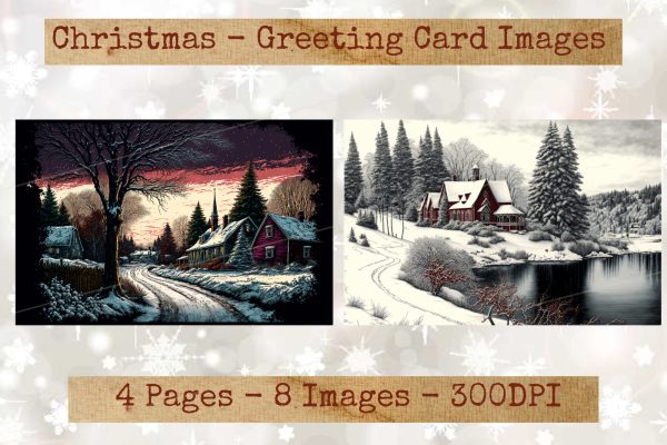 Vintage Holiday Season Card Images #01 - Image 2