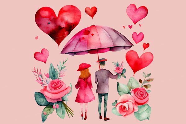 Valentine's Day Watercolor Clipart II - Image 2