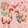 Valentine's Day Folk Watercolor Clipart - Image 2