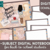 Back to School 8-Subject Digital Notebook Landscape, Use with Goodnotes or Noteshelf App - Image 2