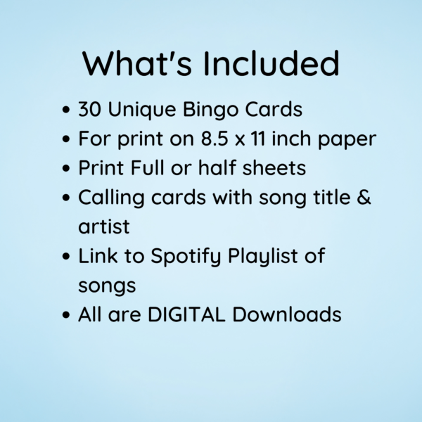Music Bingo for Kids ages 2 - 6, Singo Bingo Game for kids - Image 7