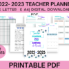 Teacher Planner 2022-2023 English Spanish Printable