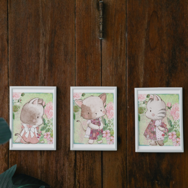 Vintage Cats, beautiful prints for kids room - Image 5