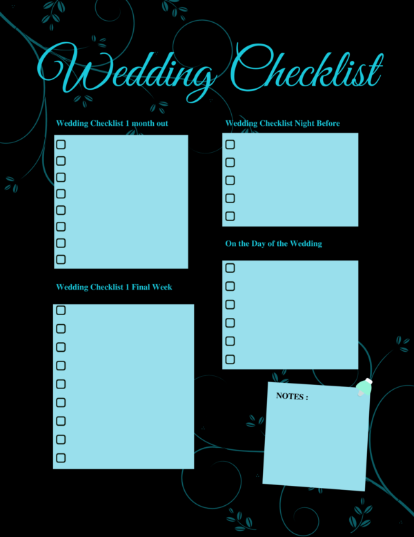 Blue and Black Wedding Invitation Bundle (Canva Editable / Printable) - Image 5