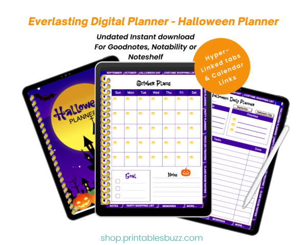 Halloween Planner - Digital Halloween Planner - Everlasting