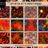 DIGITAL PAPER Bundle - Gothic Galactic Smokey Orange Tangerine - Digital Papers Pack 12 - 12x12 | Set #002 Orange Black Spiritual - jpg png - Image 2