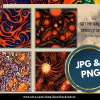 DIGITAL PAPER Bundle - Gothic Galactic Smokey Orange Tangerine - Digital Papers Pack 12 - 12x12 | Set #002 Orange Black Spiritual - jpg png - Image 3