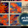 DIGITAL PAPER Bundle - Gothic Galactic Sky Smokey Orange Tangerine Star Digital Papers 12 12x12 | Set #003 Orange Black Sky Stars - jpg png - Image 3