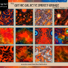 DIGITAL PAPER Bundle - Gothic Galactic Sky Smokey Orange Tangerine Star Digital Papers 12 12x12 | Set #003 Orange Black Sky Stars - jpg png - Image 2