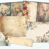 Whimsical Forest Junk Journal Printable Kit, Vintage Fairytale Shabby Chic Ephemera, Digital Scrapbooking Paper, Fantasy Grungy - Image 2