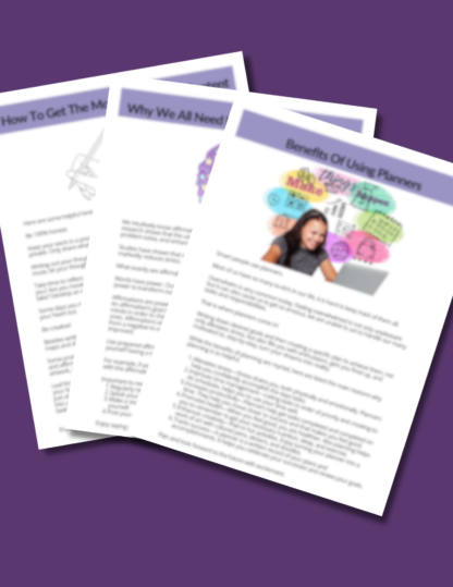My Manifestation Planner, A PLR Planner, plus 33 Motivating Affirmations - Image 3