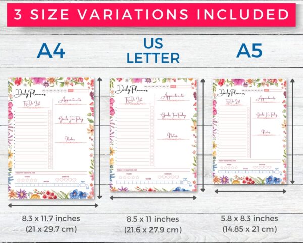 Floral Hourly + Daily Planner Printable For Productivity - Image 2