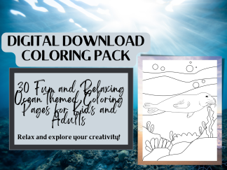 30 Fun and Relaxing Ocean themed Coloring Pages for Kids and Adults