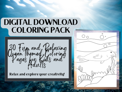 30 Fun and Relaxing Ocean themed Coloring Pages for Kids and Adults