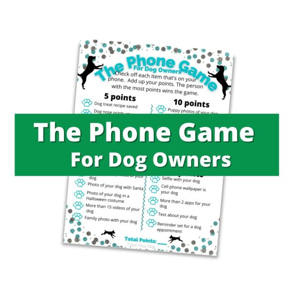 What's On Your Phone Party Game - Dog Edition | Instant Download | 8.5x11 PDF | Party Games