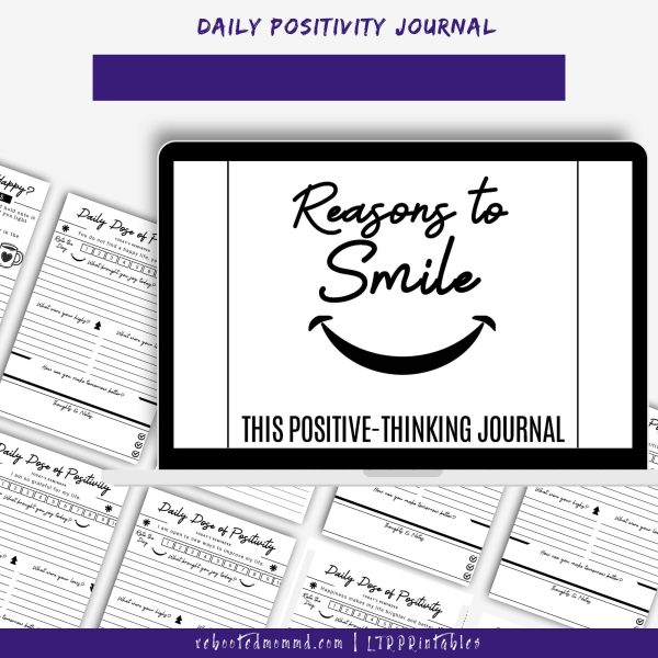 Daily Positivity Journal | Positivity Printables | Journal for Positivity| Positivity Pages | Immediate Download | Digital