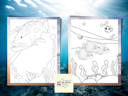 30 Fun and Relaxing Ocean themed Coloring Pages for Kids and Adults - Image 4